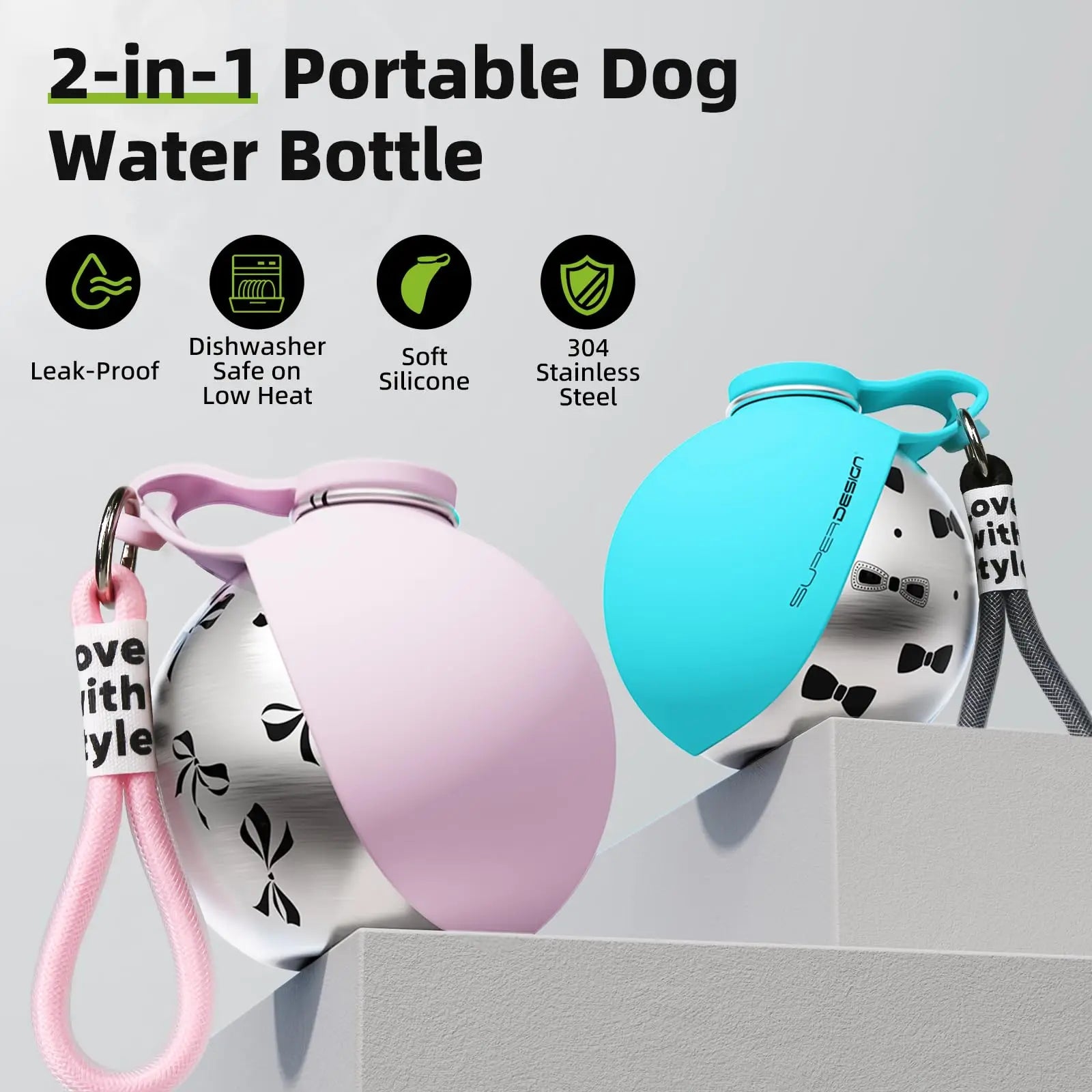 Botella de Agua Portátil para Perros