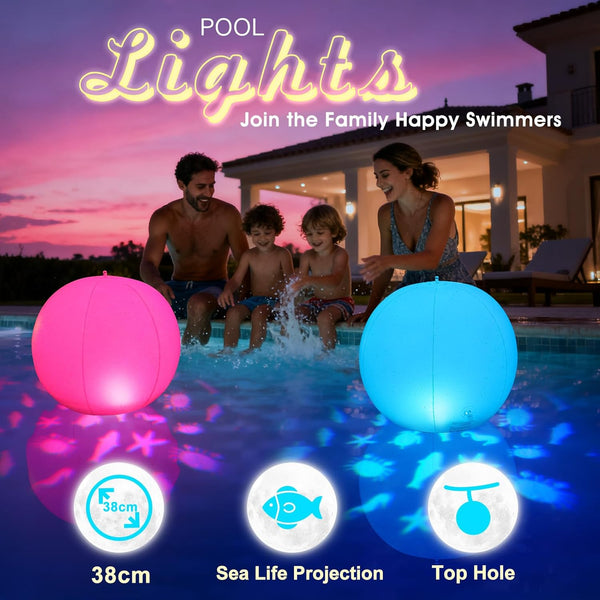 Luces Solares Flotantes de Piscina