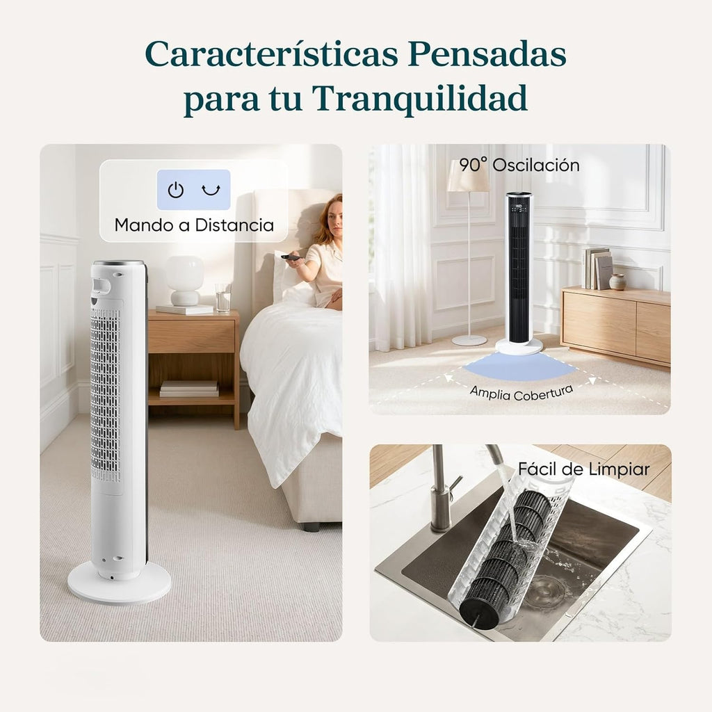 Ventilador Silencioso con Control Remoto