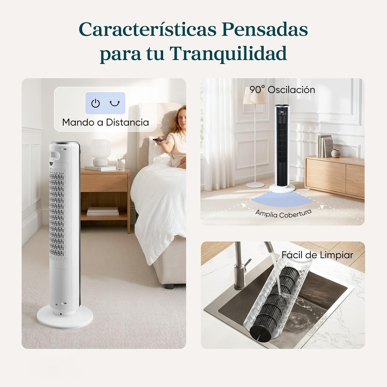 Ventilador Silencioso con Control Remoto