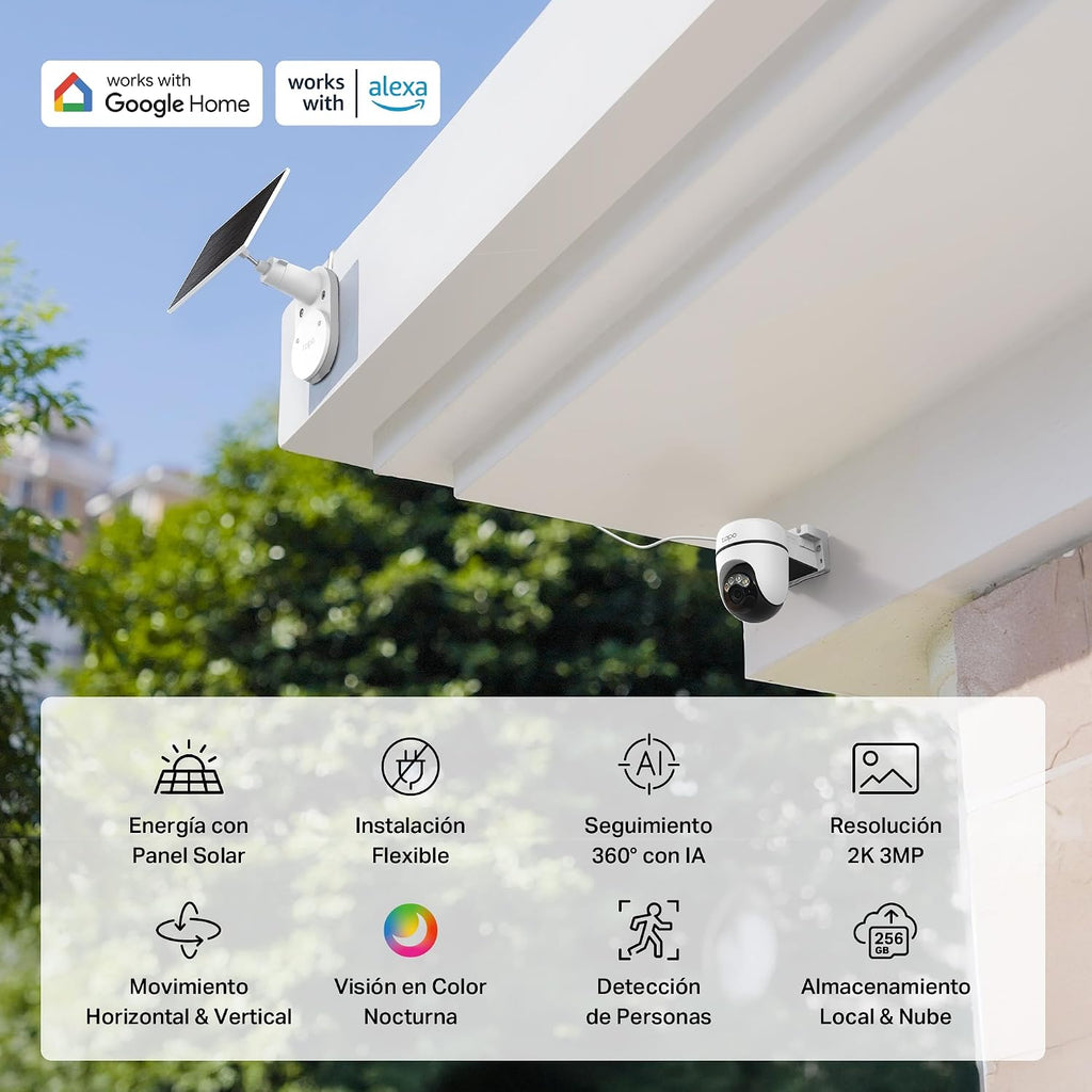 Cámara Solar de Seguridad 360°