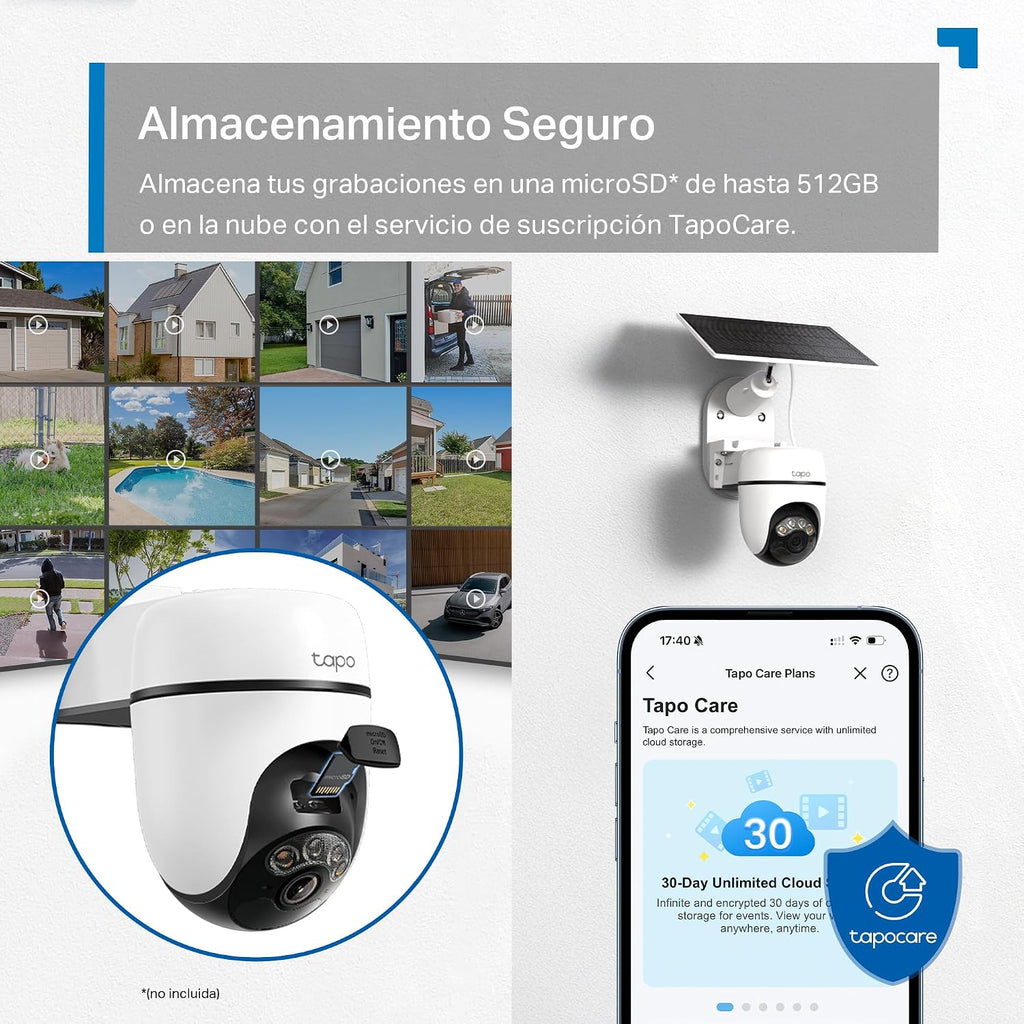 Cámara Solar de Seguridad 360°