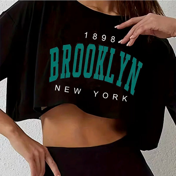 T-Shirt-Los-Angeles-Number-91-Brooklyn-Graphic-Round-Neck-Sports-Crop-T-shirt-Casual-Crop.jpg