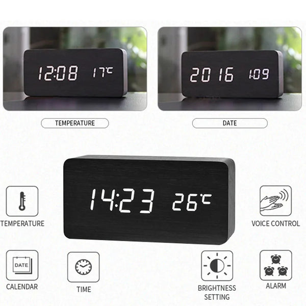 Reloj Despertador LED Moderno